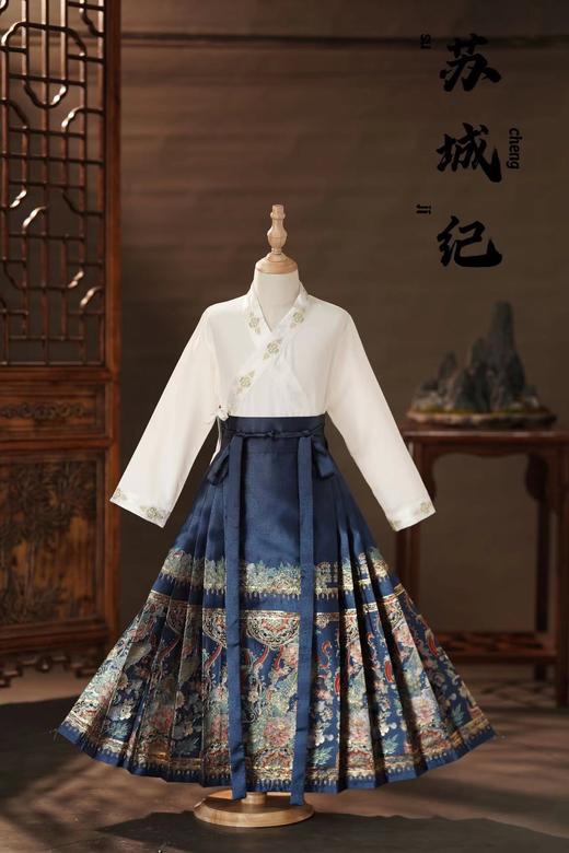 苏城纪童装汉服马面裙套装-孔雀 商品图4