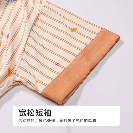 都市丽人舒适外出女士棉质短袖套装薄32支纯棉单面短袖类LHH1D9 商品图5