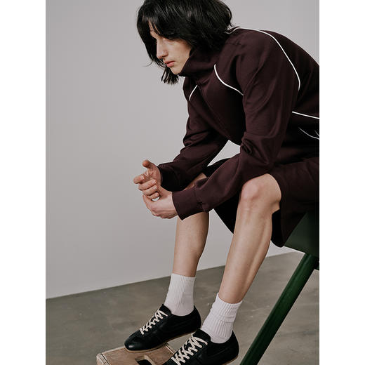 UMILAB【自在】抗皱空气层软糯亲肤双开拉链宽松卫衣外套E220W 商品图4