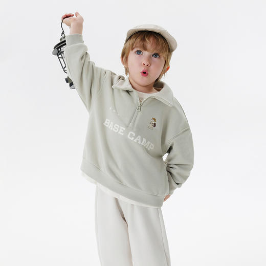 马克珍妮男女童活力立领运动卫衣儿童宽松上衣2025春装新款250069 商品图2