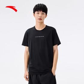 安踏冰丝防晒运动T恤男士夏季针织圆领短袖运动上衣152435123