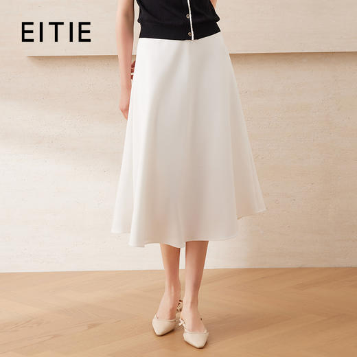 EITIE爱特爱经典伞裙高腰A字通勤OL百搭显瘦半身裙春新款A2506523 商品图2