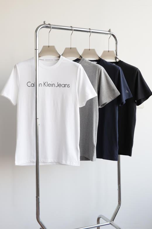 西K元单 弹力pima棉 小字母圆领短袖T恤  TX407 商品图3