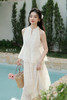 鹿向南「玉兰初雪」法式挂脖连衣裙女夏无袖度假两件气质长裙子 商品缩略图5