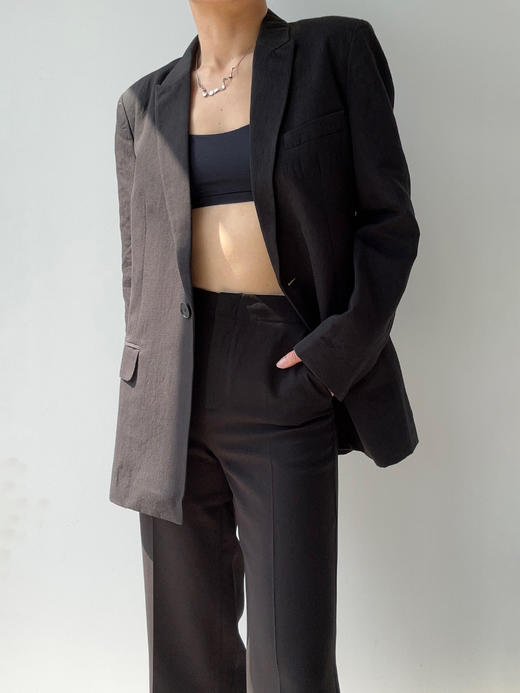 DONSEE10｜DS10SS2533-A 黑色廓型简约西装 商品图9