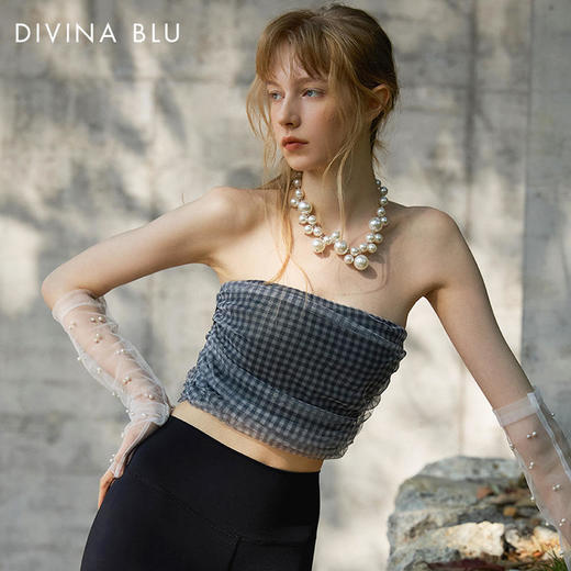 DIVINABLU东京系列迪唯纳网纱抹胸90 商品图4
