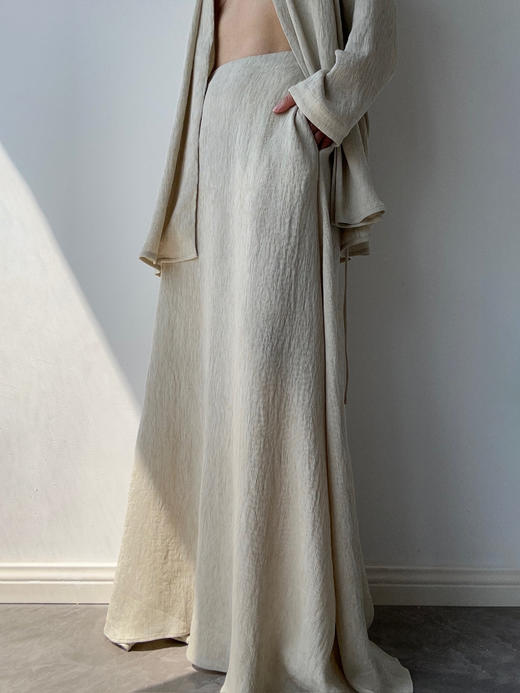 DONSEE10｜DS10SS2522-D 米黄自然肌理半裙 商品图3