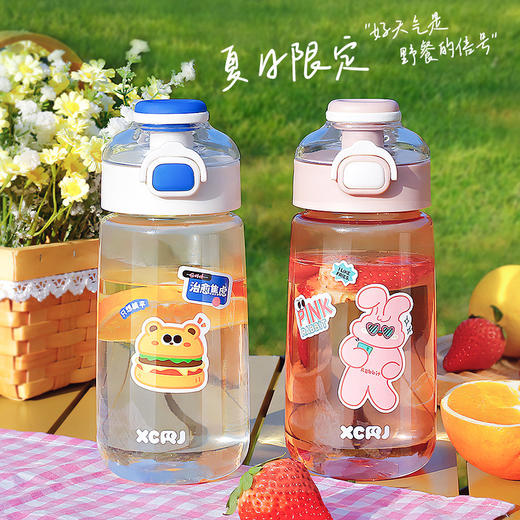 【大容量弹盖双饮杯】清凉夏日，食品级安全水杯，多彩设计，便携易清洗。守护儿童健康，户外生活更精彩。 商品图2