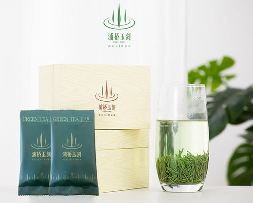 浦桥玉剑绿茶150g仿木盒装 商品图4
