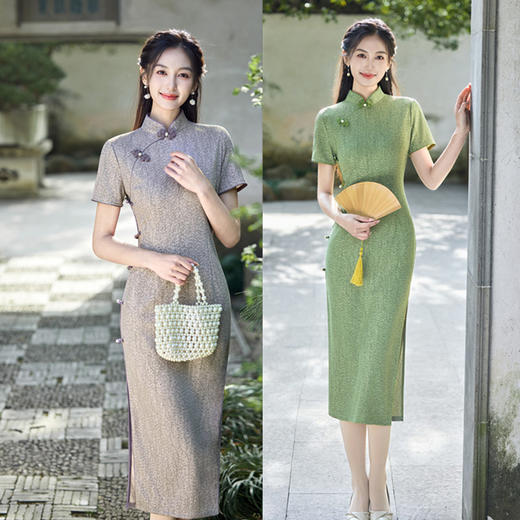 GX老上海复古国风旗袍2025春夏新款改良新中式日常旗袍裙 商品图0