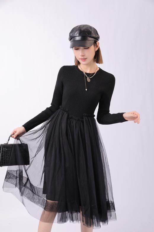 33GAR071004#拼结毛织连衣裙 商品图2