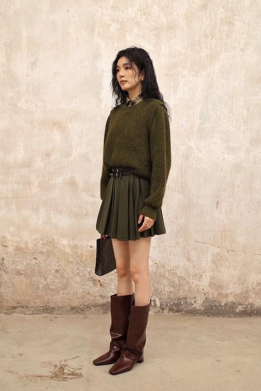 Kai & Kiera 设计感叠穿针织衬衫两件套上衣 19797 商品图3