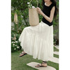 鹿向南「花漾轻纱」复古优雅白纱宽松半身裙女2025新款夏季A字裙
 商品缩略图4