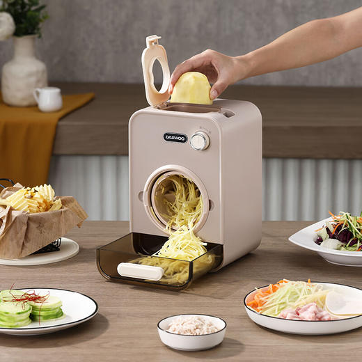 大宇（DAEWOO）电动切菜机多功能家用厨房全自动切丝切片机_DYQC-02D60_DYQC-02D60（电动切菜机） 商品图0