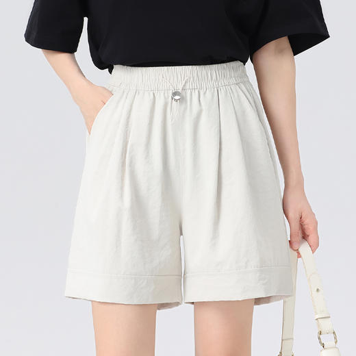 【59.9/任选2条 】平纹缎短裤速干裤夏新款伞兵裤高腰显瘦休闲短裤宽松阔腿五分裤 商品图6