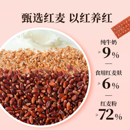 【控糖控卡食品】怡力红麦苏打饼干 红麦膳食纤维 轻食无负担 助力轻盈体态 优选红麦 自然粗粮 轻盈享受 商品图5