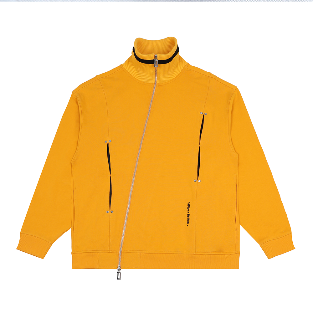 D.Desirable立体裁剪拼皮卫衣