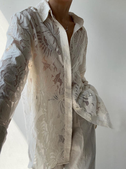 DONSEE10｜DS10SS2515-D 白色蕾丝镂空衬衫 商品图9