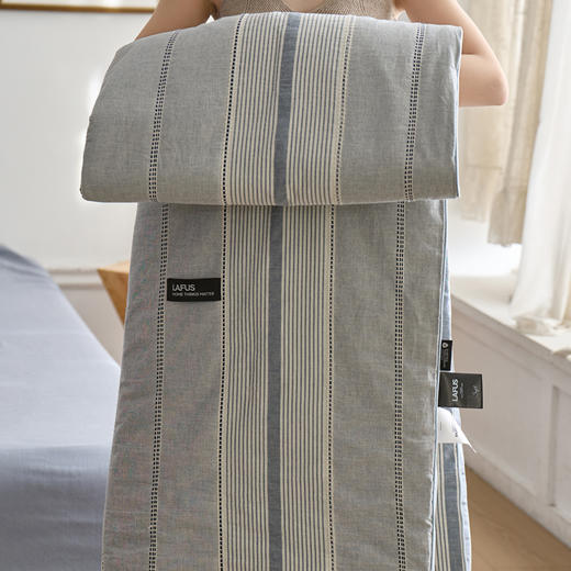 【色织水洗棉全棉夏凉被】2025新款原创侘寂系列全棉夏被-夏被四件套 商品图7