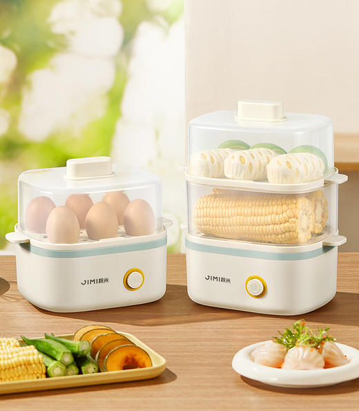 🥰【2025新款！积米小型电蒸锅多功能早餐机家用迷你蒸蛋器LG-101 】✨告别繁琐步骤，一键开关操作，轻松蒸出溏心蛋 商品图0
