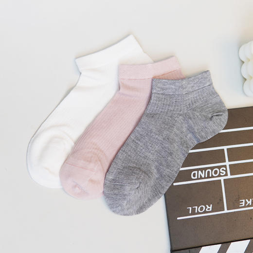 【2双装】【6双6折】女士夏季蚕丝抽条船袜超薄短筒袜超柔舒适【2512301】 商品图1