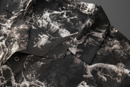 【戗驳领】【DDA】大依优型大码花衬衫短袖衬衫翻领衬衣商务休闲透气半袖夏季上衣男士 商品图3