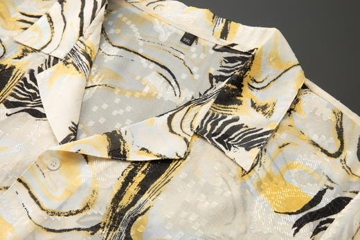 【戗驳领】【DDA】大依优型大码花衬衫短袖衬衫翻领衬衣商务休闲透气半袖夏季上衣男士 商品图4