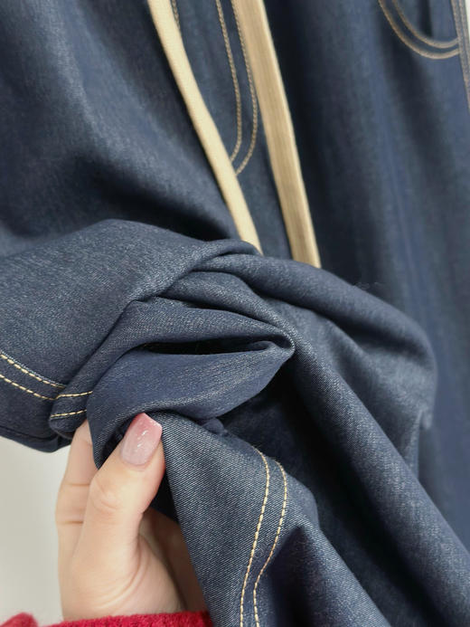 梨形🍐报恩神裤【伊泺杉香蕉牛仔裤】超显瘦😻日常好搭配的时髦单品弧形茧型阔腿版型，遮胯藏肉，显瘦于无形 ✅内外侧缝均采用多分割切线的设计，视觉上莄加显瘦 商品图6