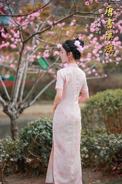 【梦幻粉】春夏新款粉色印花改良旗袍日常优雅气质新中式 商品图2