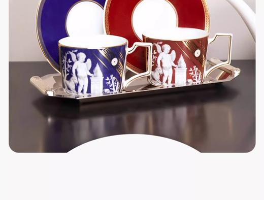 WEDGWOOD威基伍德文艺复兴骨瓷杯碟组咖啡杯威基伍德文艺复兴骨瓷咖啡杯碟套装(蓝+红) 商品图1