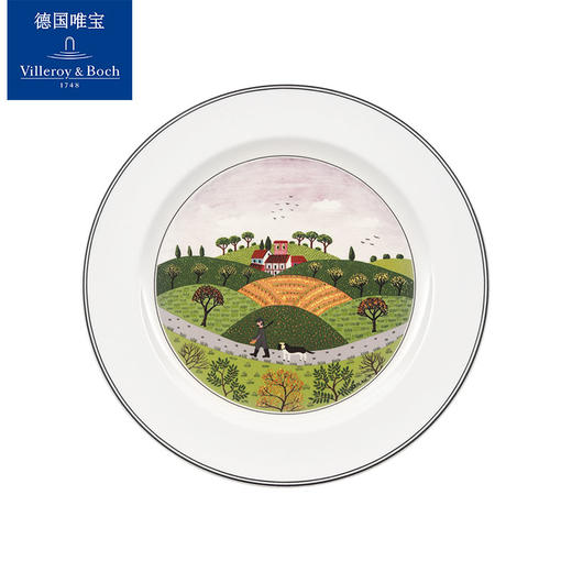 【清仓特惠3折，仅1件，无货退款】villeroyboch德国唯宝盘子菜盘家用餐盘双线条边自然纳夫多巴胺 商品图3