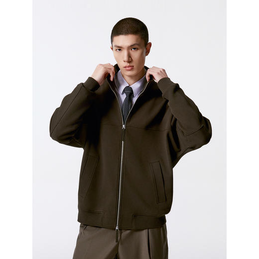 GXG男装 多色拉链设计简约立领卫衣男士 24年秋季热卖G24X313006 商品图3