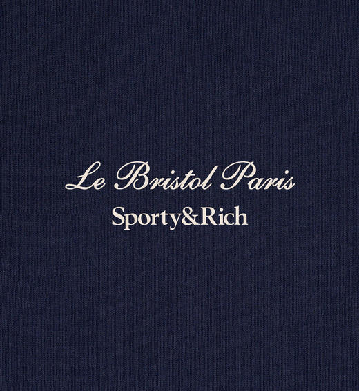 Sporty & Rich - Faubourg T Shirt - Navy/Cream - 女装 - T恤 - 深蓝色/奶油色 商品图2