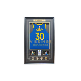 收藏系列 库里 勇士队30号蓝色球迷版 亲笔签名球衣