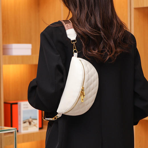 YD-30103ss多用牛皮包包女新款时尚菱格小香风单肩斜挎包软皮胸包女潮 商品图2