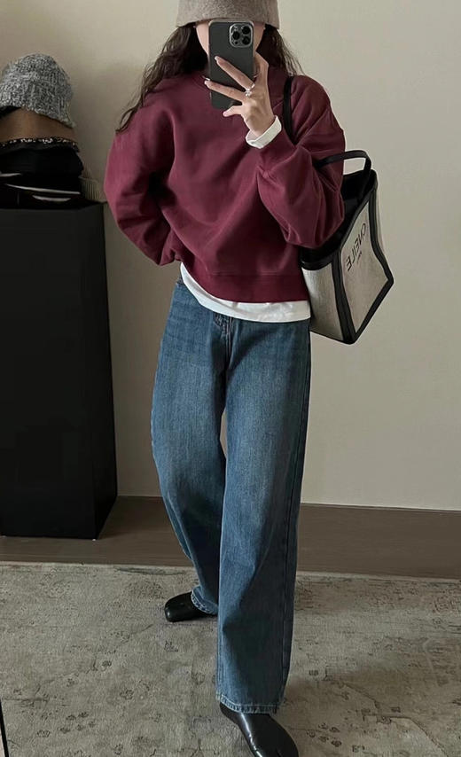 老米优品/ 自由松弛基础穿搭《 莫代尔空气棉 轻氧卫衣》青春气息满屏！小个子冲！  舒适透气 多色可选 ~ 商品图5