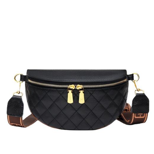 YD-30103ss多用牛皮包包女新款时尚菱格小香风单肩斜挎包软皮胸包女潮 商品图4