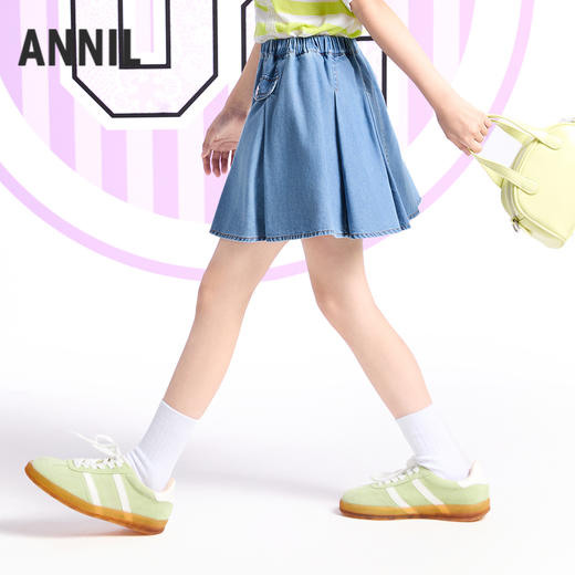 【实体店同款】女童全腰牛仔半裙夏季新款安奈儿童装AG523606 商品图1