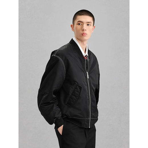 GXG男装 明线飞行员夹克外套通勤保暖 24年冬G24X214099 商品图3