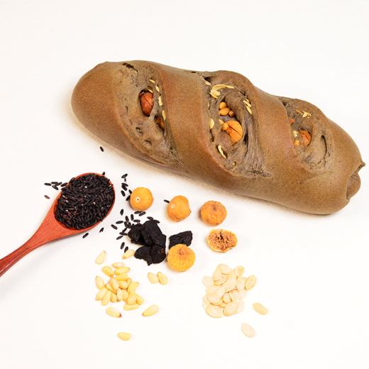 松仁黄精黑米大列巴400g【任意2份列巴包邮】（每周三，周五，周日现做发货，广东省内次日到达）【广东省内满98元包邮】 商品图0