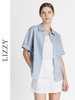 LIZZY简约休闲通勤宽松亚麻百搭短袖衬衣8129 商品缩略图0