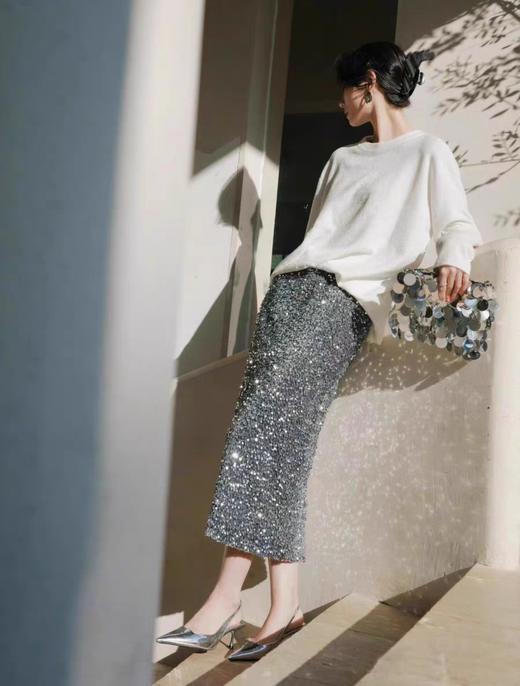 百搭小奢感松紧腰直筒显瘦半裙 商品图7