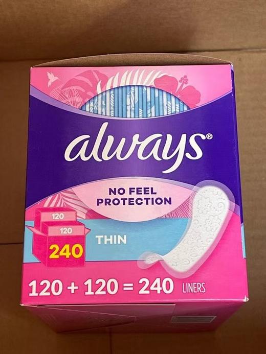 到手价169元 Always Xtra Protection强效保护超长卫生护垫240片日用  美国代购，无中文标签，介意慎拍 商品图1