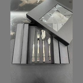 摩洛哥镜面原色黑色礼盒24件套6人用套装