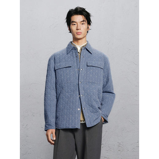 GXG男装 休闲保暖通勤长袖衬衫外套 24冬热卖G24X034053 商品图2