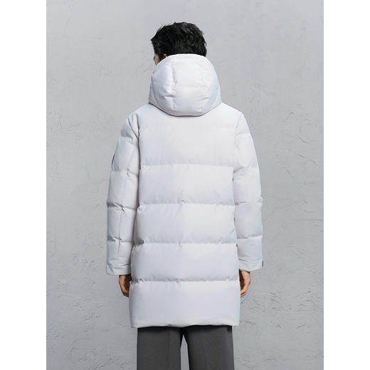 GXG男装 浅灰色简约长款通勤羽绒服 24冬热卖G24XY14001 商品图3
