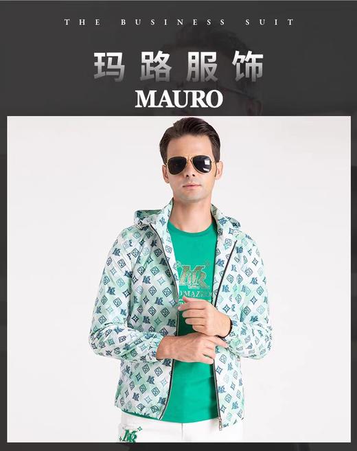 玛路男装MAURO春夏聚酯纤维耐磨抗皱/时尚可脱连帽茄克MK162312 商品图0