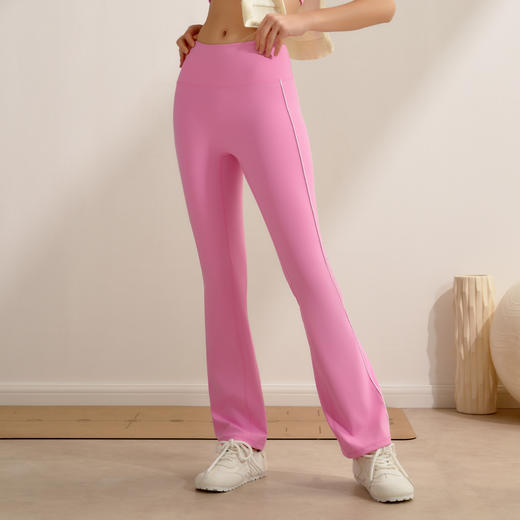 跃牌【安琪拉系列】线条瑜伽长裤喇叭裤高腰提臀户外运动显瘦阔腿微喇瑜伽裤CK5407 商品图1