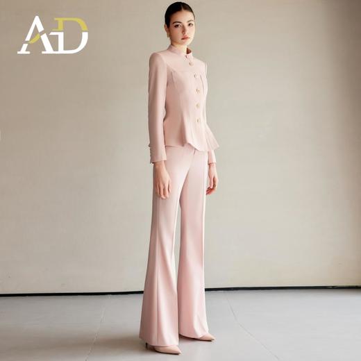 AD2025开春搭配一整套高级感粉色西装套装女显瘦阔腿裤职业两件套 商品图3