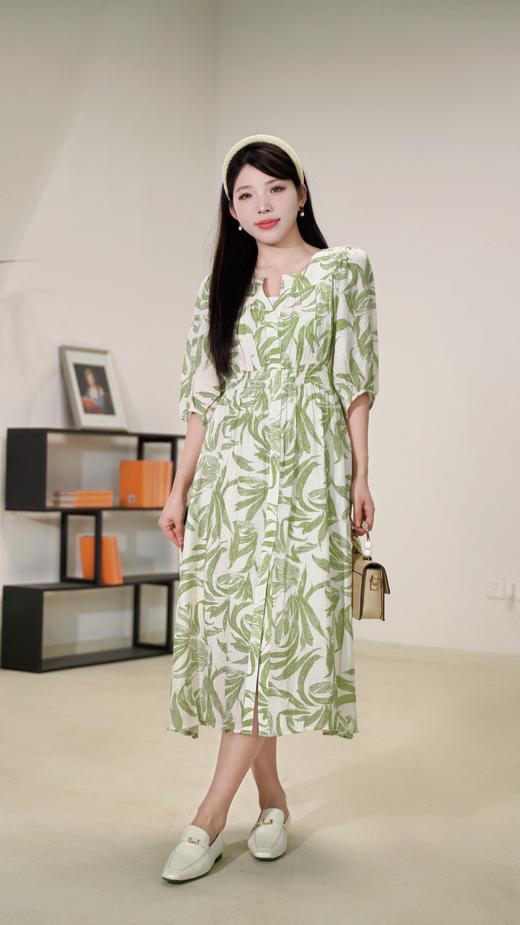  臣禾	【绿野仙踪裙】法式V领显瘦印花连衣裙	JZ251020275 商品图0